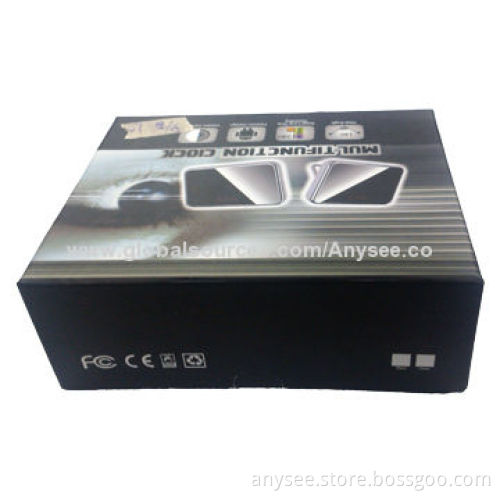 Desk Clock Camera for Babies' Care with 160° Viewing Angle, JPEG Picture Format